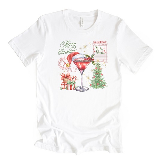 Christmas Cosmo Guest Check Tee