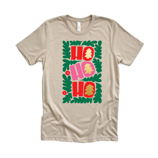 Ho Ho Ho Trees Tee with Gold Foil