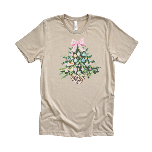 Leopard Chinoiserie Christmas Tree Tee