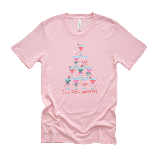 Tis the Season Martini Christmas Tree Tee